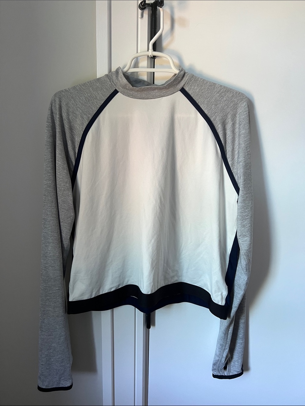 New Balance Navy and Light Gray Women's Colorblock Pullover